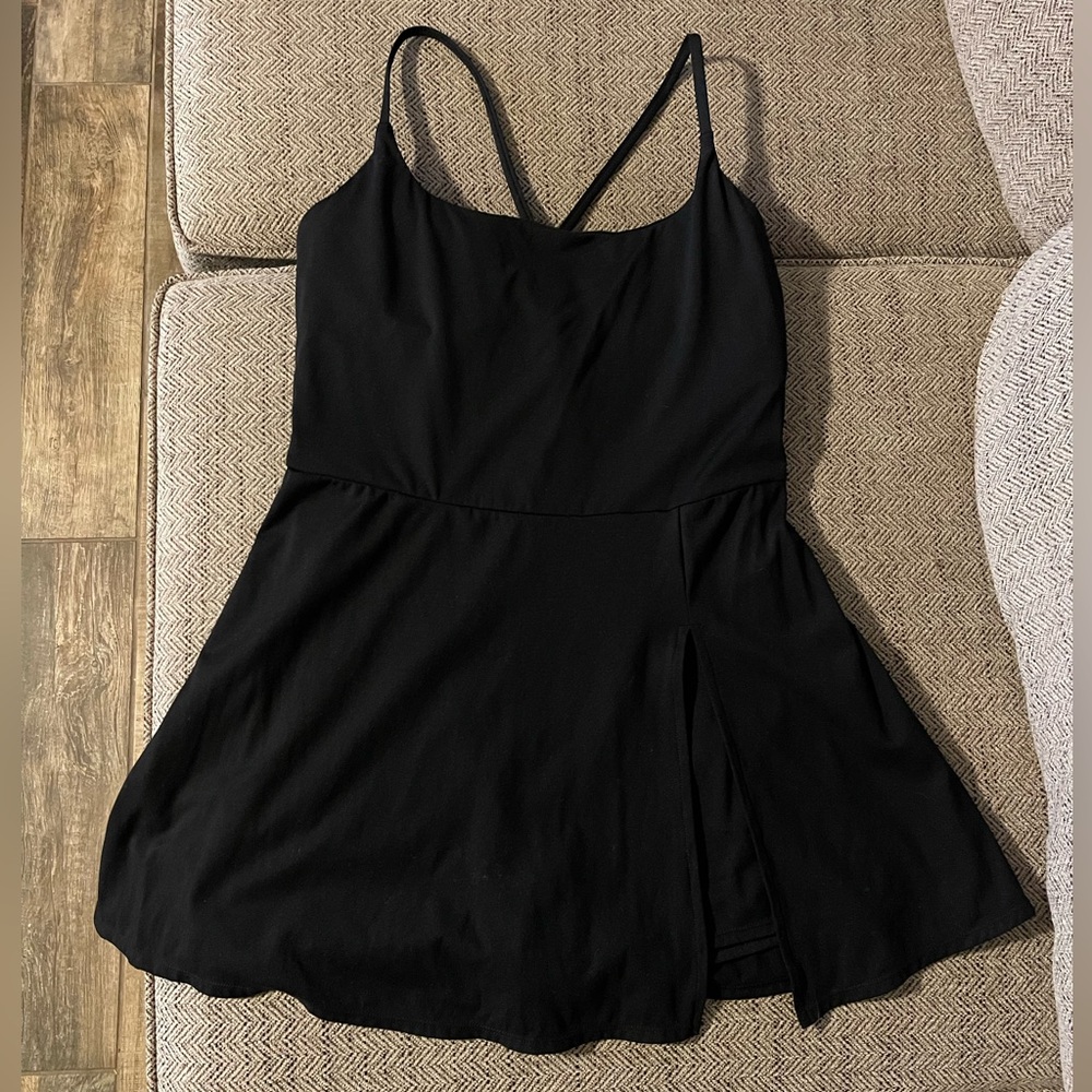 HALARA Split Backless Crisscross 2-in-1 Side Pocket Mini Casual Dress